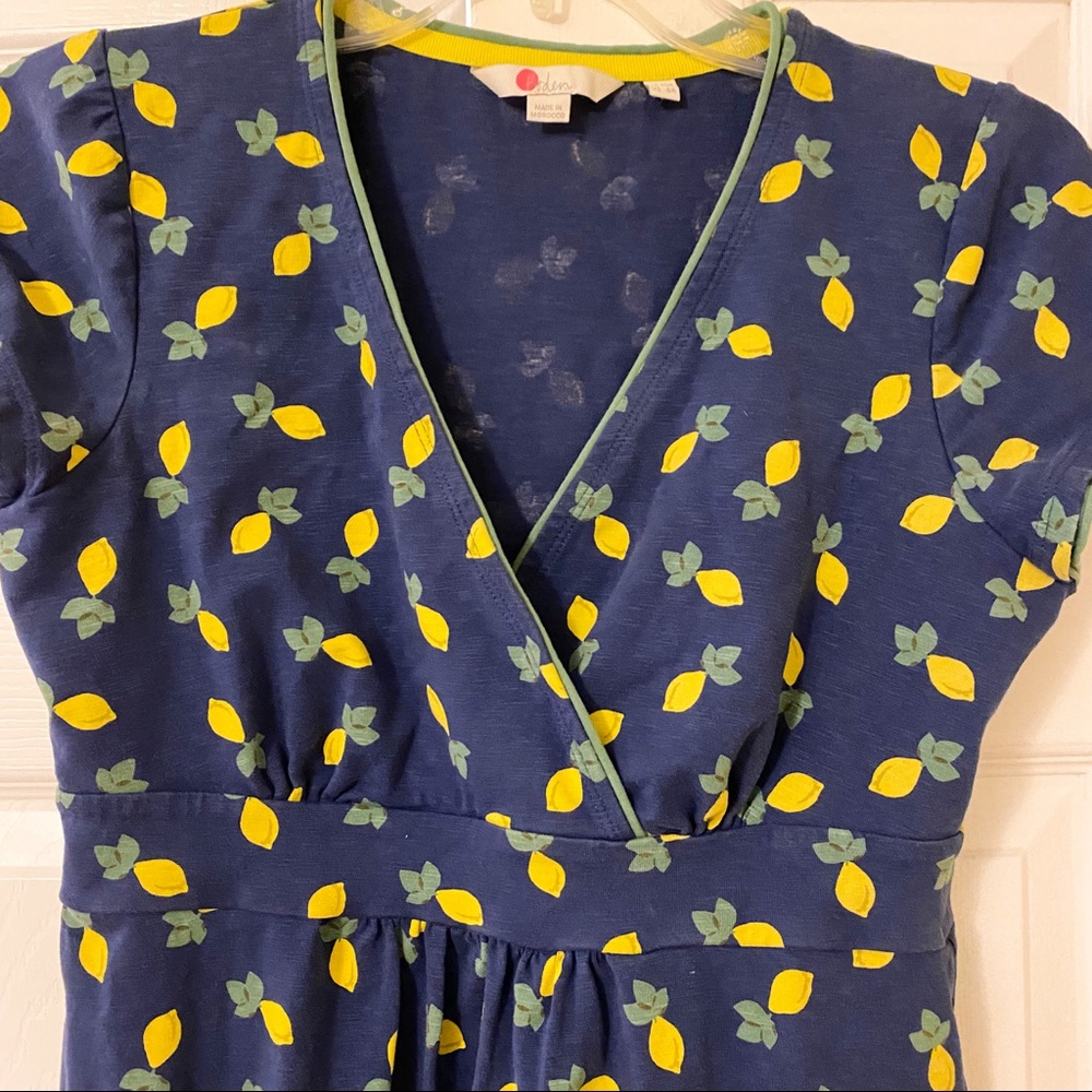 Boden Jersey dress with lemons 🍋